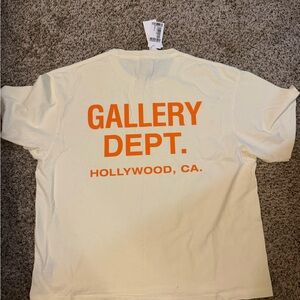 Gallery Dept Cream and Orange Short Sleeve Tee
